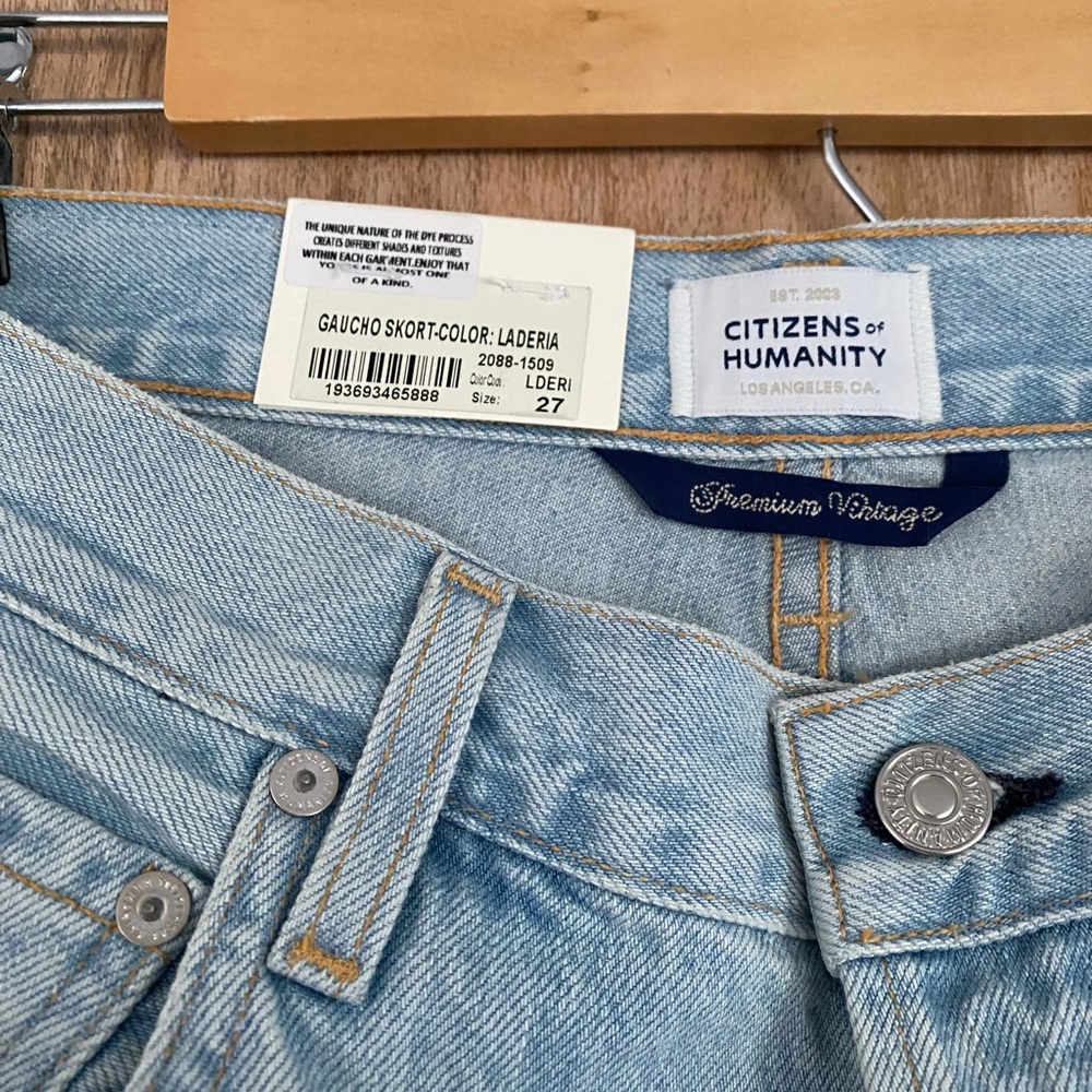 NWT Gaucho Denim Shorts 27 - Picture 5 of 7